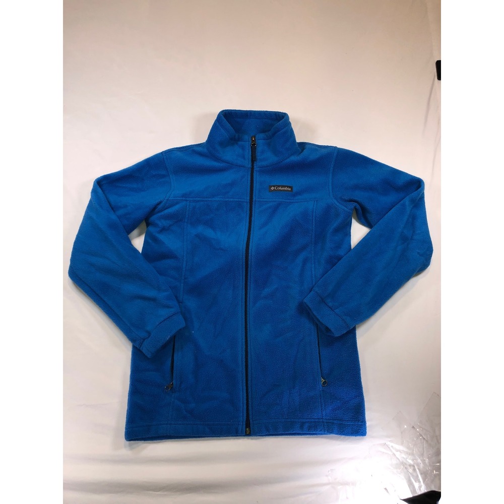 Columbia Boys Blue Fleece Full Zip Jacket Size Large L 14/16 WB6760
